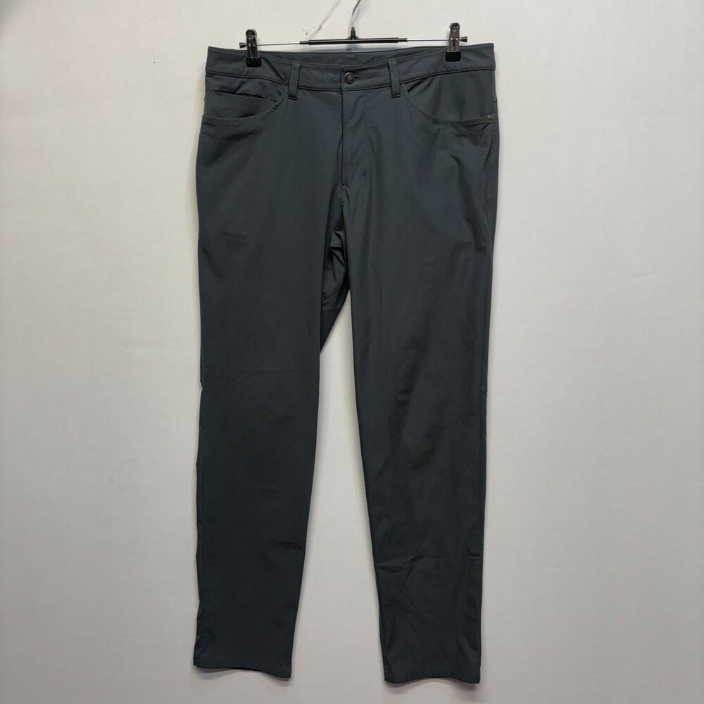 Lululemon Men ABC Pants Classic Warpstreme Size 34x32 Gray LM5426S D097 -3
